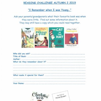 Reading Challenge Autumn 2 2019